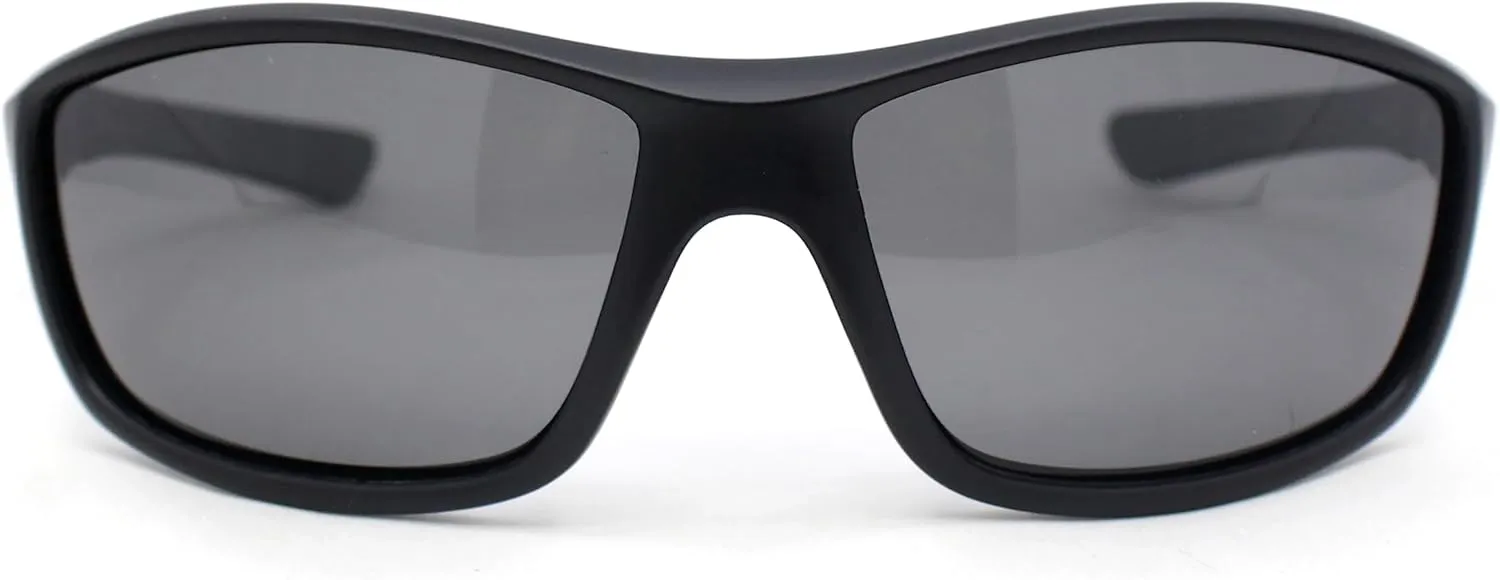 Xloop Polarized Mens Classic 90s Warp Around Sport Plastic Sunglasses