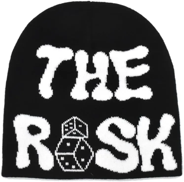 Y2K Beanies Letter Printing Knitted Hat Fashion Hip Hop Trend Beanie Winter Warm Woolen Hat for Women Man Pullover Hat