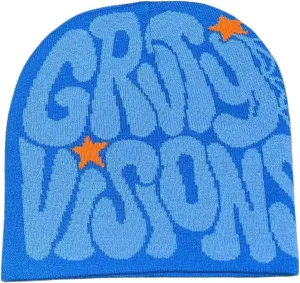 Y2K Beanies Letter Printing Knitted Hat Fashion Hip Hop Trend Beanie Winter Warm Woolen Hat for Women Man Pullover Hat