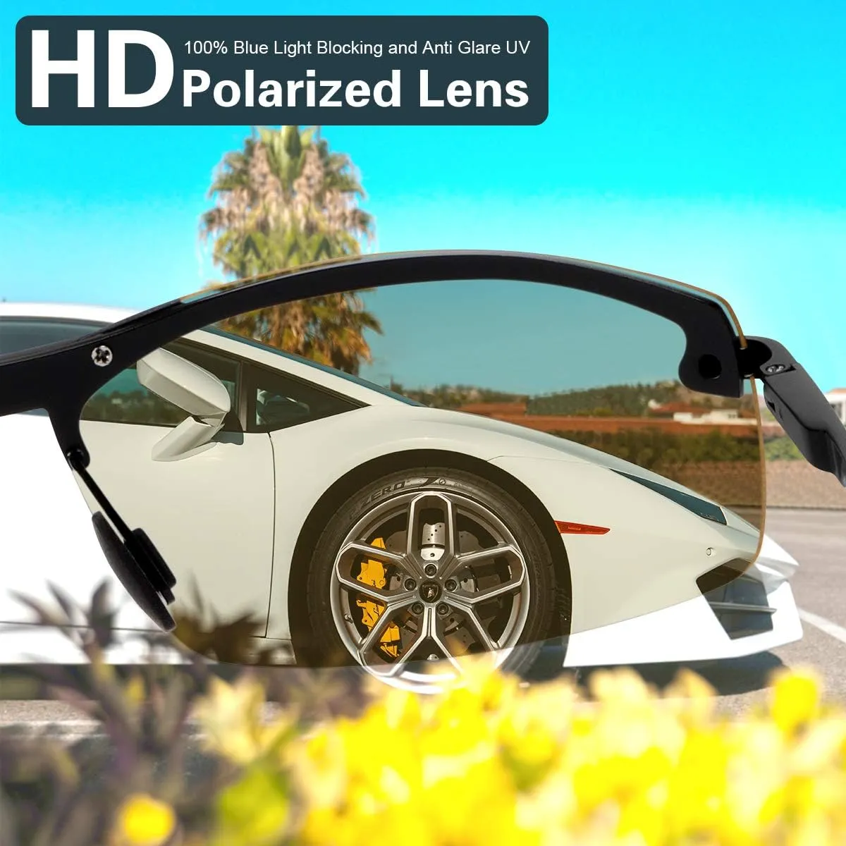 YIMI Mens Polarized Photochromic Sunglasses Outdoor Sports Driving Cycling Glasses Women Anti Glare UV400 lightweight Glasses