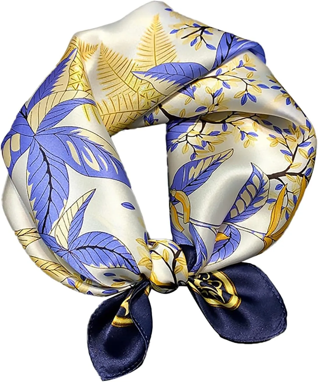 YOLAI Silk Neck Scarf Lightweight Neckerchief Women Men Small Floral Striped Small Square Boho Printed Scarves