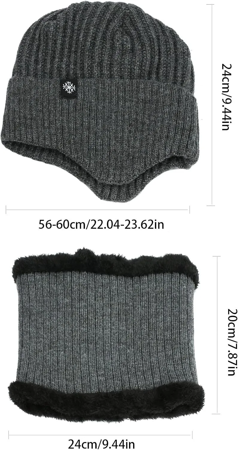 YOLAI Women Knit Hat with Brim Pom-Pom Beanie Hats Soft Warm Slouchy Beanie Cap with Visor for Winter Outdoor