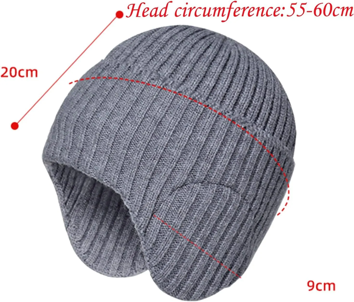 YOLAI Women's Winter Beanie Hat with Pom Soft Warm Earflap Cap Knit Hat Fleec Ear Protective Cap Winter Caps
