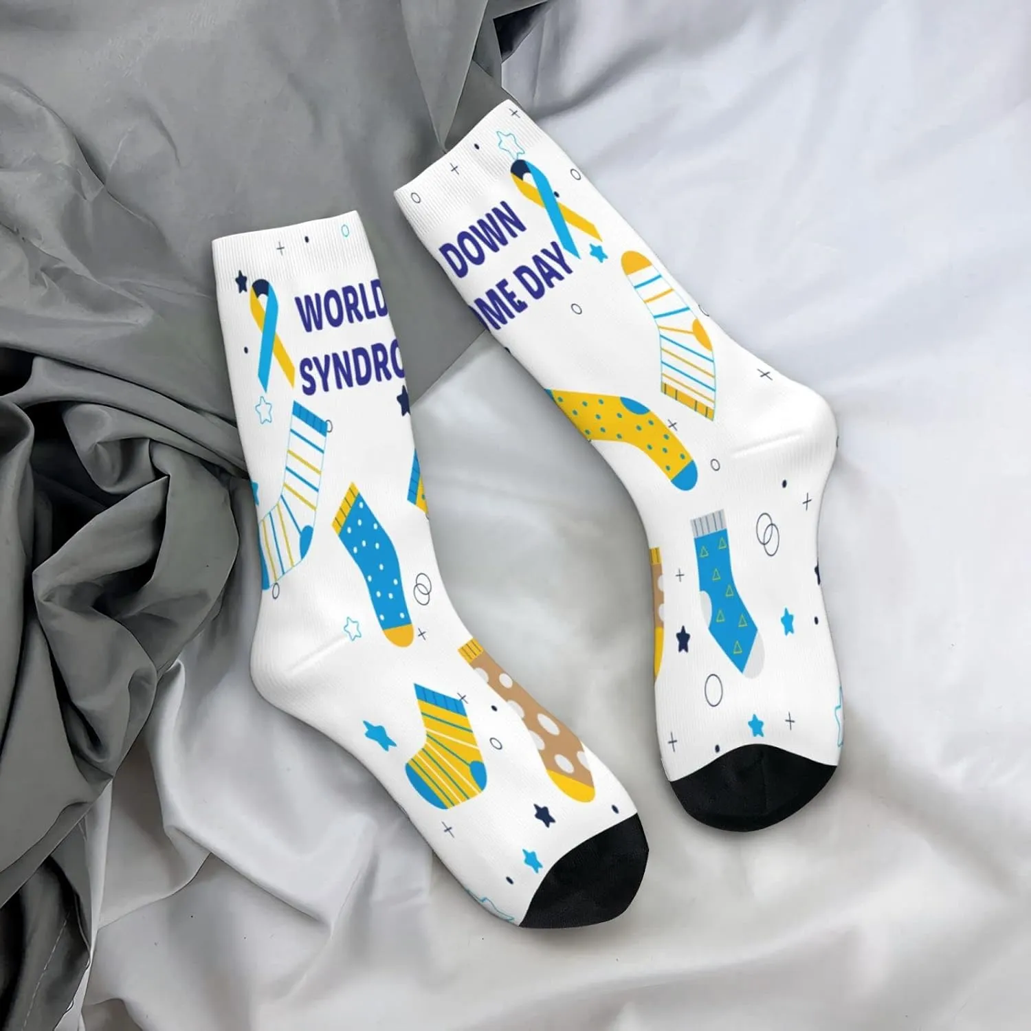 ZAZYXTJ Middle Calf Socks Crew Athletic Socks Novelty Cozy Casual Socks for Womens Mens