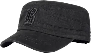 Zcargel Men Outdoor Flat Cap Casual Cap Flat Top Peaked Cap Sun-Proof Cap Short Brim Cap Adjustable Flat Cap Summer Flat Cap