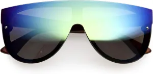 zeroUV 80s Baseball Sunglasses, Mirrored Men Sports Glasses, Women Goggles for Cycling, Wraparound Visor Shield